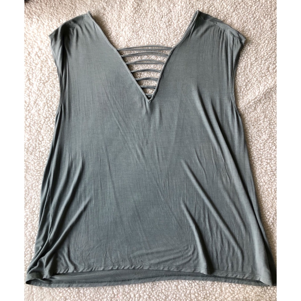 👚 AEO Soft & Sexy V-Neck Tank Sage Green Size XL